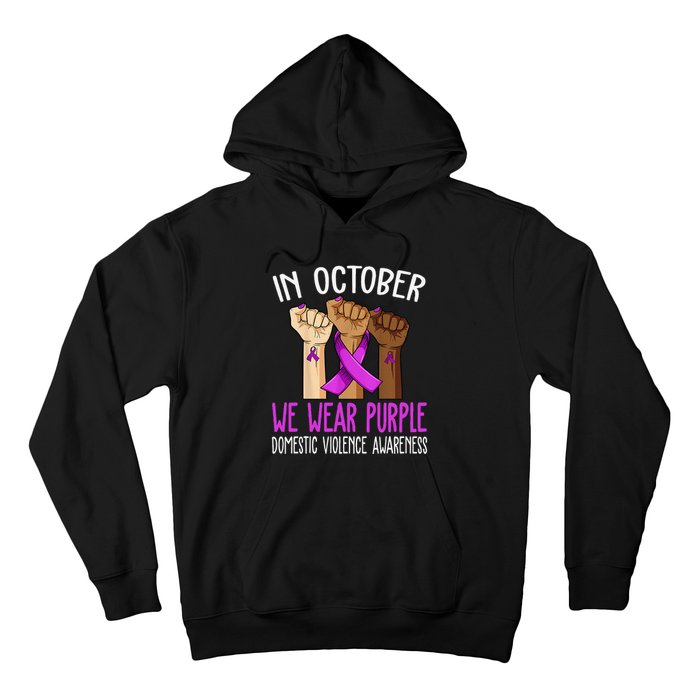 I Wear Purple Domestic Violence Awareness Gift Hoodie