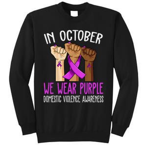 I Wear Purple Domestic Violence Awareness Gift Sweatshirt