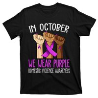 I Wear Purple Domestic Violence Awareness Gift T-Shirt