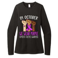 I Wear Purple Domestic Violence Awareness Gift Womens CVC Long Sleeve Shirt