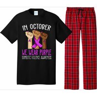 I Wear Purple Domestic Violence Awareness Gift Pajama Set