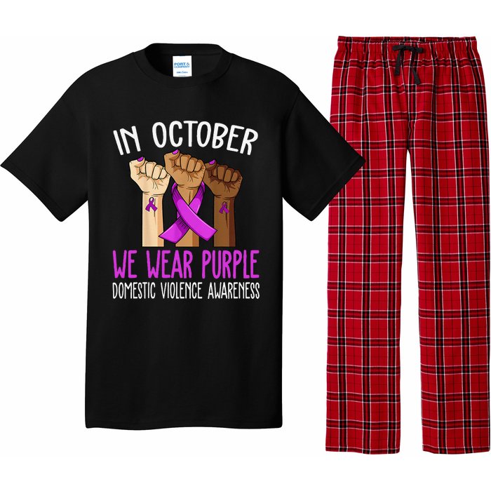 I Wear Purple Domestic Violence Awareness Gift Pajama Set