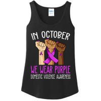 I Wear Purple Domestic Violence Awareness Gift Ladies Essential Tank