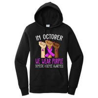 I Wear Purple Domestic Violence Awareness Gift Women's Pullover Hoodie