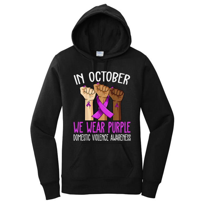 I Wear Purple Domestic Violence Awareness Gift Women's Pullover Hoodie