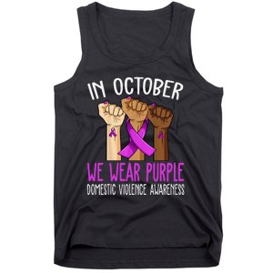 I Wear Purple Domestic Violence Awareness Gift Tank Top