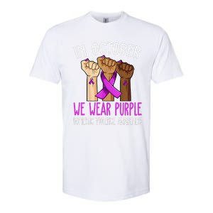 I Wear Purple Domestic Violence Awareness Gift Softstyle CVC T-Shirt