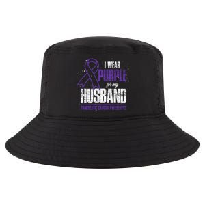 I Wear Purple For My Husband Pancreatic Cancer Awareness Gift Cool Comfort Performance Bucket Hat