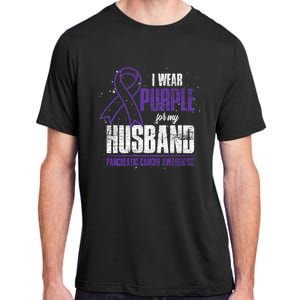 I Wear Purple For My Husband Pancreatic Cancer Awareness Gift Adult ChromaSoft Performance T-Shirt