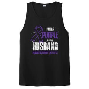 I Wear Purple For My Husband Pancreatic Cancer Awareness Gift PosiCharge Competitor Tank