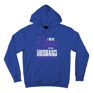 I Wear Purple For My Husband Pancreatic Cancer Awareness Gift Hoodie