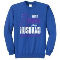 I Wear Purple For My Husband Pancreatic Cancer Awareness Gift Sweatshirt