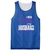 I Wear Purple For My Husband Pancreatic Cancer Awareness Gift Mesh Reversible Basketball Jersey Tank