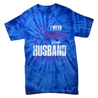 I Wear Purple For My Husband Pancreatic Cancer Awareness Gift Tie-Dye T-Shirt