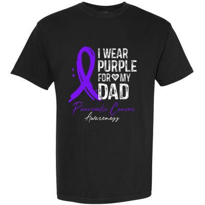 I Wear Purple For My Dad Pancreatic Cancer Awareness  Garment-Dyed Heavyweight T-Shirt