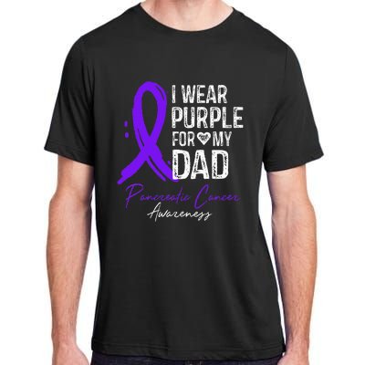 I Wear Purple For My Dad Pancreatic Cancer Awareness  Adult ChromaSoft Performance T-Shirt