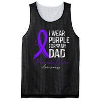 I Wear Purple For My Dad Pancreatic Cancer Awareness  Mesh Reversible Basketball Jersey Tank