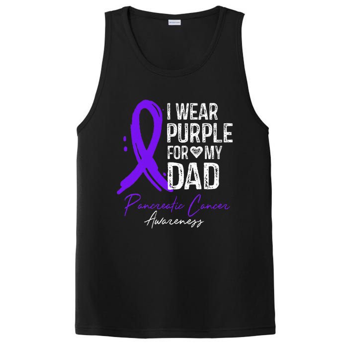 I Wear Purple For My Dad Pancreatic Cancer Awareness  PosiCharge Competitor Tank