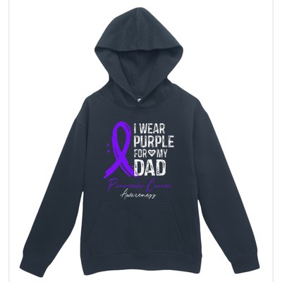 I Wear Purple For My Dad Pancreatic Cancer Awareness  Urban Pullover Hoodie