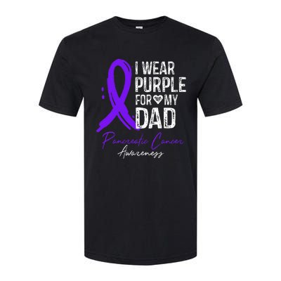 I Wear Purple For My Dad Pancreatic Cancer Awareness  Softstyle CVC T-Shirt