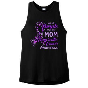 I wear Purple for my Mom Pancreatic Cancer  Ladies PosiCharge Tri-Blend Wicking Tank