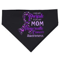 I wear Purple for my Mom Pancreatic Cancer  USA-Made Doggie Bandana