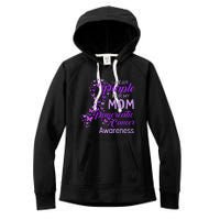 I wear Purple for my Mom Pancreatic Cancer  Women's Fleece Hoodie