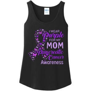 I wear Purple for my Mom Pancreatic Cancer  Ladies Essential Tank