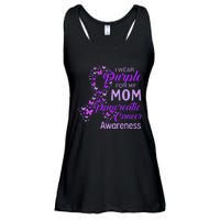 I wear Purple for my Mom Pancreatic Cancer  Ladies Essential Flowy Tank