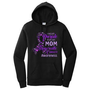 I wear Purple for my Mom Pancreatic Cancer  Women's Pullover Hoodie