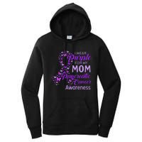 I wear Purple for my Mom Pancreatic Cancer  Women's Pullover Hoodie