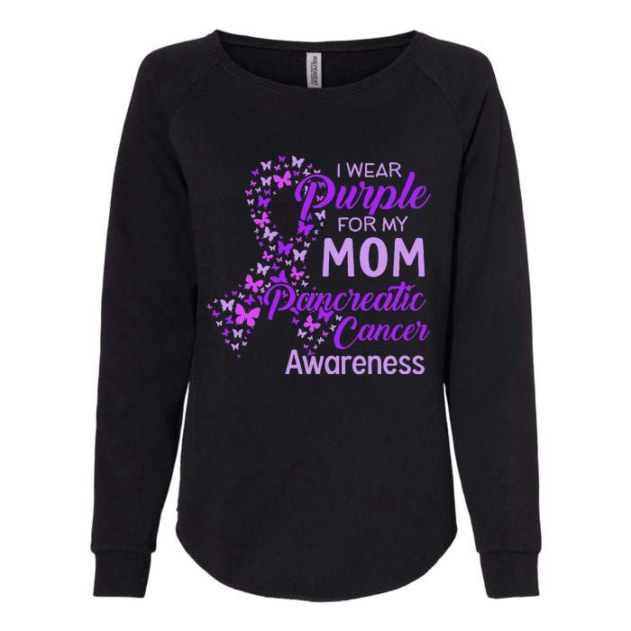 I wear Purple for my Mom Pancreatic Cancer  Womens California Wash Sweatshirt