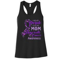 I wear Purple for my Mom Pancreatic Cancer  Women's Racerback Tank