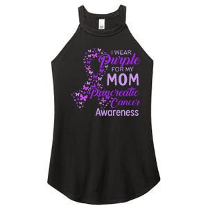 I wear Purple for my Mom Pancreatic Cancer  Women's Perfect Tri Rocker Tank