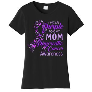 I wear Purple for my Mom Pancreatic Cancer  Women's T-Shirt