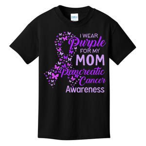 I wear Purple for my Mom Pancreatic Cancer  Kids T-Shirt