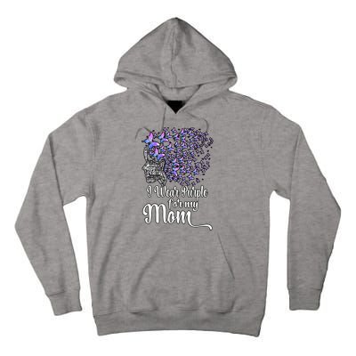 I Wear Purple For My Mom Alzheimers Tall Hoodie