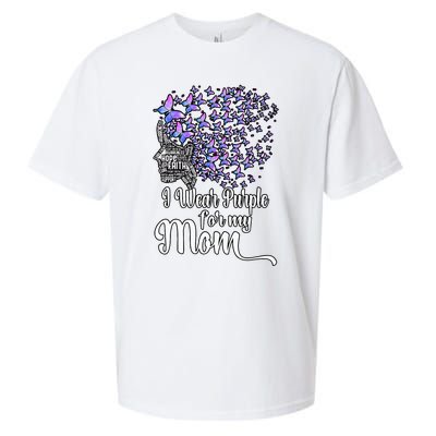 I Wear Purple For My Mom Alzheimers Sueded Cloud Jersey T-Shirt