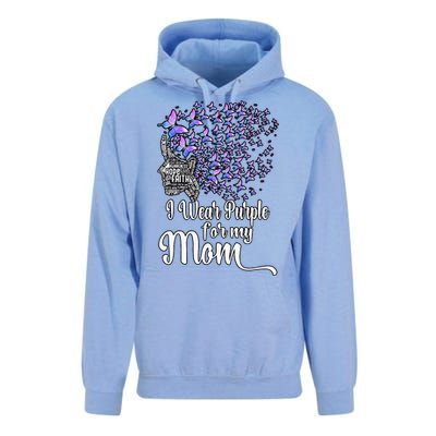 I Wear Purple For My Mom Alzheimers Unisex Surf Hoodie