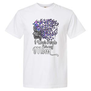 I Wear Purple For My Mom Alzheimers Garment-Dyed Heavyweight T-Shirt