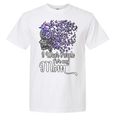 I Wear Purple For My Mom Alzheimers Garment-Dyed Heavyweight T-Shirt