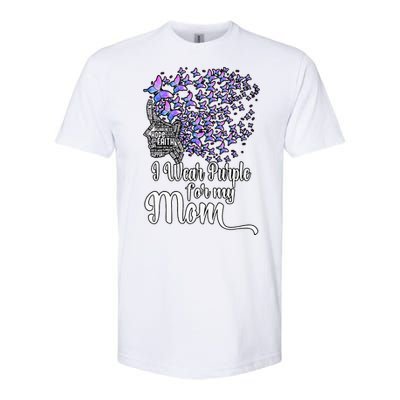 I Wear Purple For My Mom Alzheimers Softstyle CVC T-Shirt