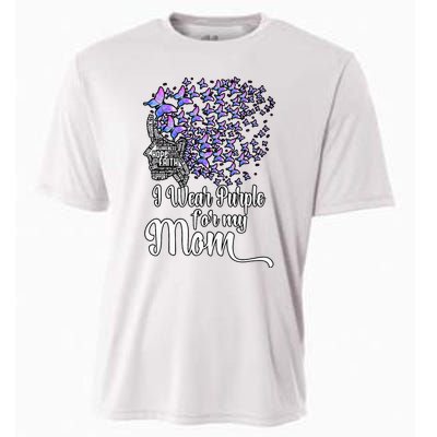 I Wear Purple For My Mom Alzheimers Cooling Performance Crew T-Shirt