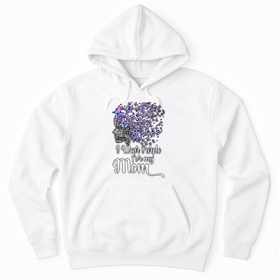 I Wear Purple For My Mom Alzheimers Hoodie