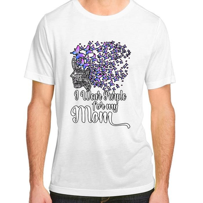 I Wear Purple For My Mom Alzheimers Adult ChromaSoft Performance T-Shirt