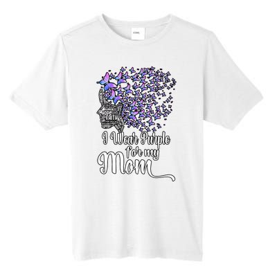 I Wear Purple For My Mom Alzheimers Tall Fusion ChromaSoft Performance T-Shirt