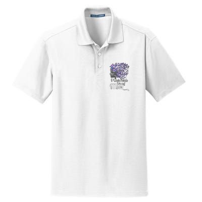 I Wear Purple For My Mom Alzheimers Dry Zone Grid Polo