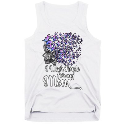 I Wear Purple For My Mom Alzheimers Tank Top