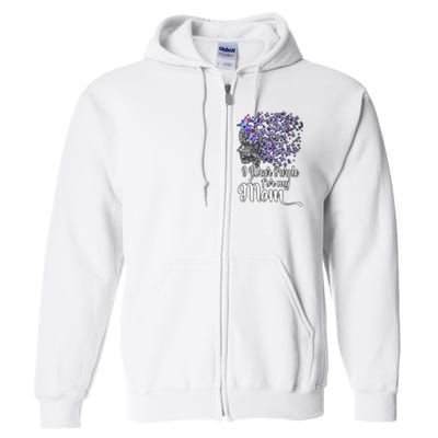 I Wear Purple For My Mom Alzheimers Full Zip Hoodie