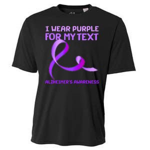 I Wear Purple For My Personalize Text Alzheimer's Awareness Cooling Performance Crew T-Shirt